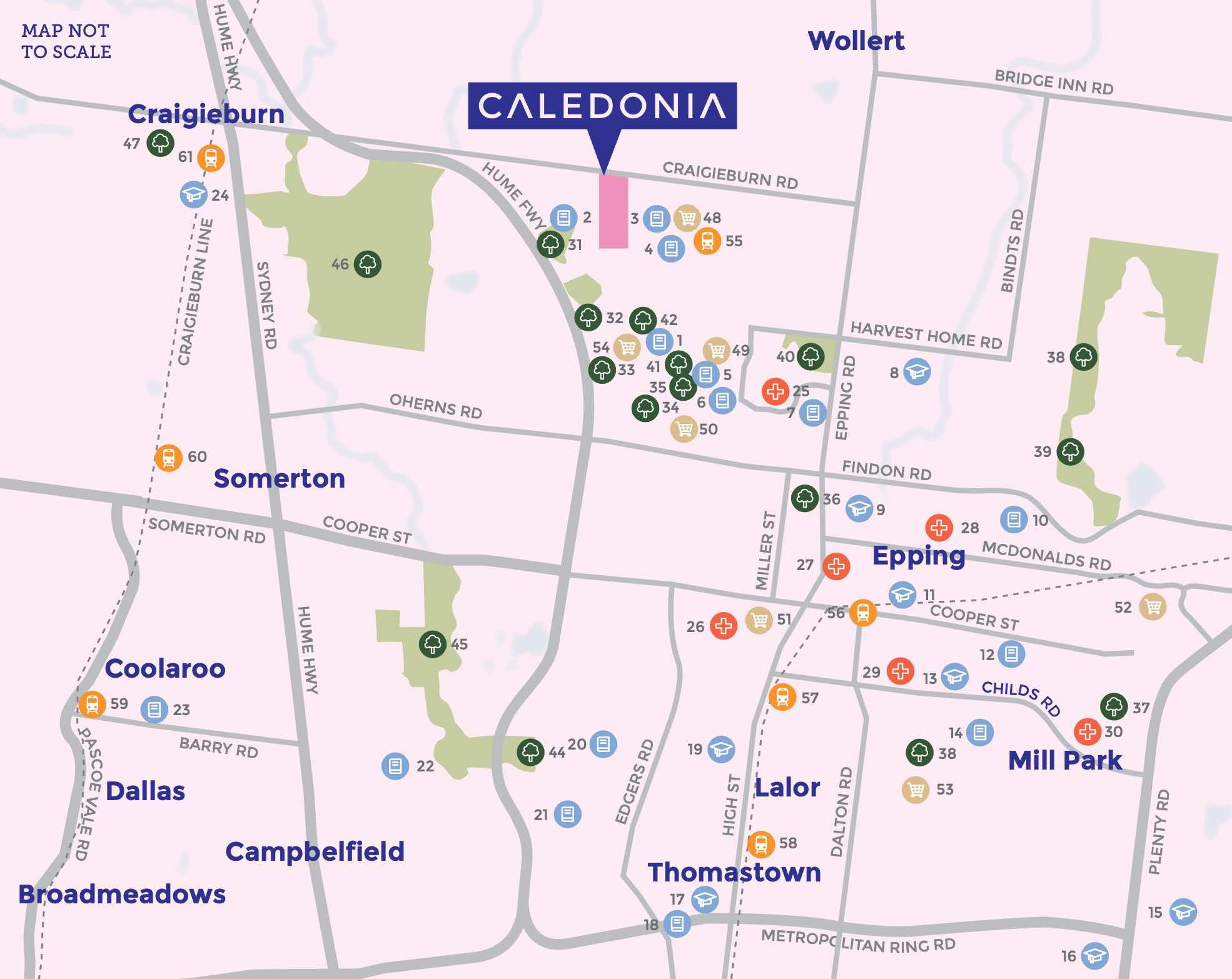 Caledonia Estate location map